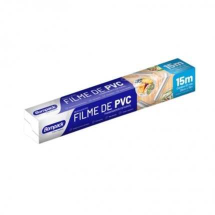 FILME PVC BOMPACK TRANSP.28CM 15M