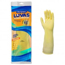 47095 - LUVA LATEX BOMPACK RANHURADA AM GD(37CM)