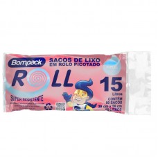 45011 - SACO P/LIXO ROLL 39X58CM 015L AZ C/80