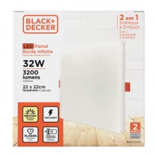 49163 - PAINEL LED BED B.INF.32W SOB/EMB.QD6500K