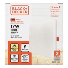 49161 - PAINEL LED BED B.INF.17W SOB/EMB.QD6500K