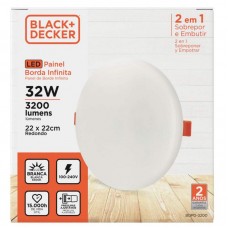 53831 - PAINEL LED BED B.INF.32W SOB/EMB.RD6500K
