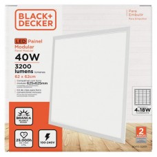 50527 - PAINEL LED BED 40W EMB.QD 62X62CM 6500K
