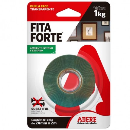 FITA DUPLA FACE(M.ACR)24MMX2M ADERE F.FO