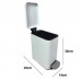 LIXEIRA GLOBAL PEDAL SLIM 06L(BRANCO)117