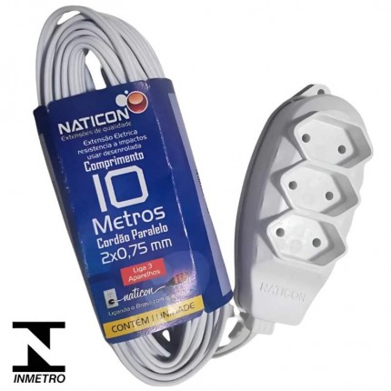 EXTENSAO NATICON PARAL.(2P)10M BR